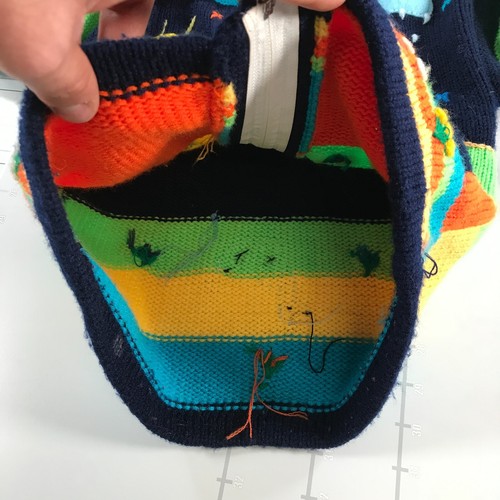 Peruvian Sweater Hoodie Girls Small Alpaca Animal Scene Lamb Bunny Full Zip - Picture 10 of 15