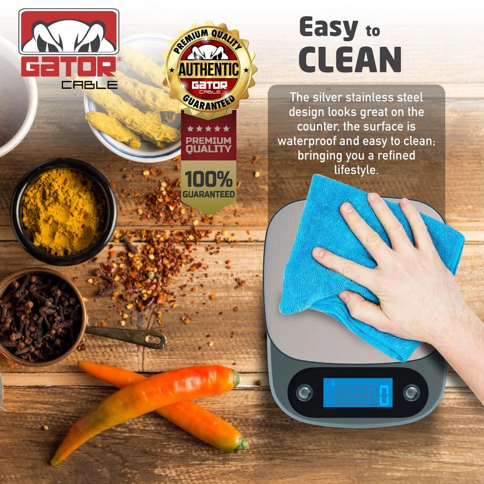 Цифровые кухонные весы пищевые диетические многофункциональные весы 10 000 г 22 фунта x 1 г - Изображение 4 из 4