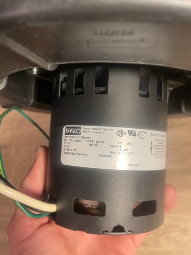Fasco 702110893 type U21B / JK4041066-1 Furnace Draft Inducer Blower Motor - Picture 3 of 4