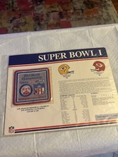 NFL Super Bowl I , II And III Patches 3 Patches Sheets And All