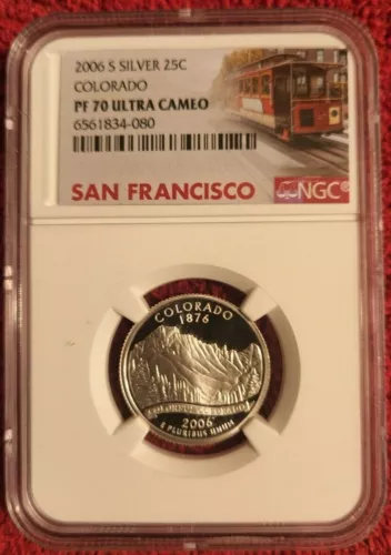 2006 s silver proof Colorado statehood quarter NGC PF 70 Ultra Cameo