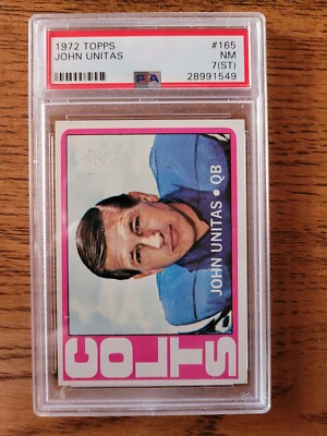 1972 Topps #165 Johnny Unitas PSA 7 (ST) **FREE SHIPPING^^