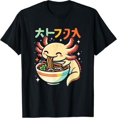 Axolotl Ramen Kawaii Neko Japanese Noodles Aesthetic T-Shirt Hoodie