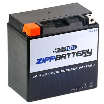 Maintenance Free YTX14-BS High Performance Sealed AGM Motorcycle Battery NEW