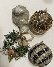 4 Piece Lot Christmas Holiday Ornaments Ceramic Bird Decoration SOLD AS IS