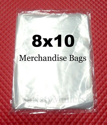 50  9 X 12 POLY  T - SHIRT CLEAR PLASTIC BAGS  2 BACK FLAP 1 MIL MERCHANDISE - Foto 4