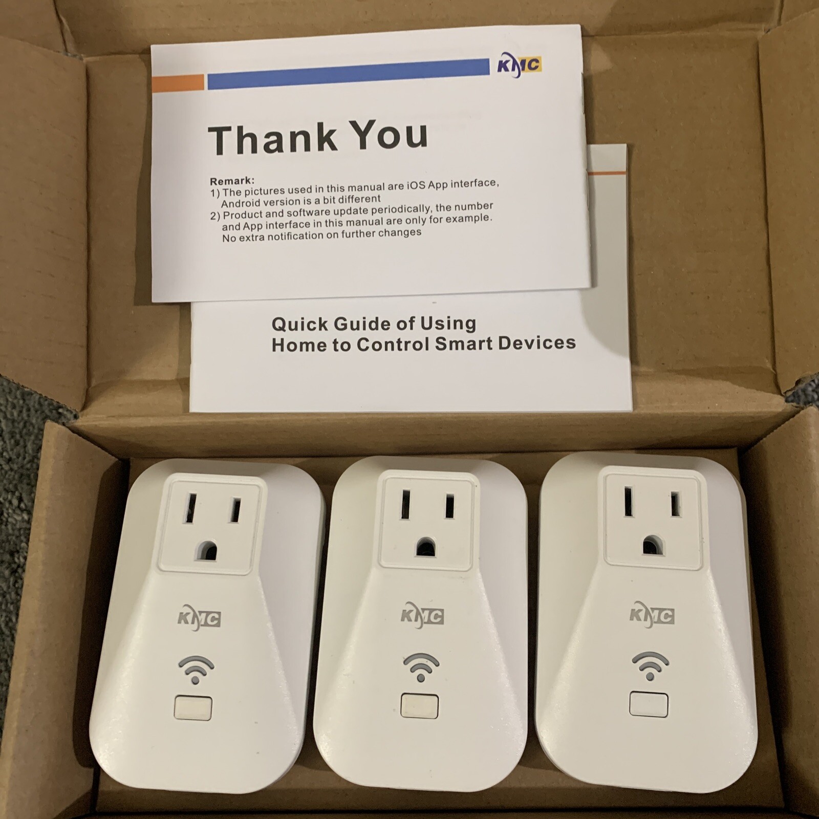 Smart Plug 3-pack wifi Use For Alexa Google KMC App / Monitor Electricity New-image