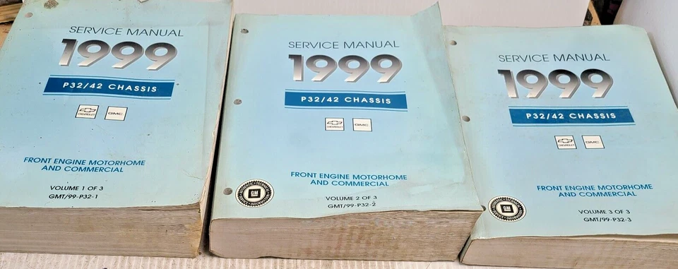 Chevrolet GMC P32/42 1999 servicio de taller conjunto de 3 autocaravana chasis comercial Foto 2 de 4