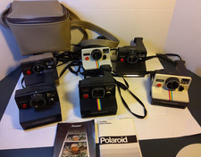 6 Vintage Polaroid One Step Land Cameras, Using SX-70 Film, See Description