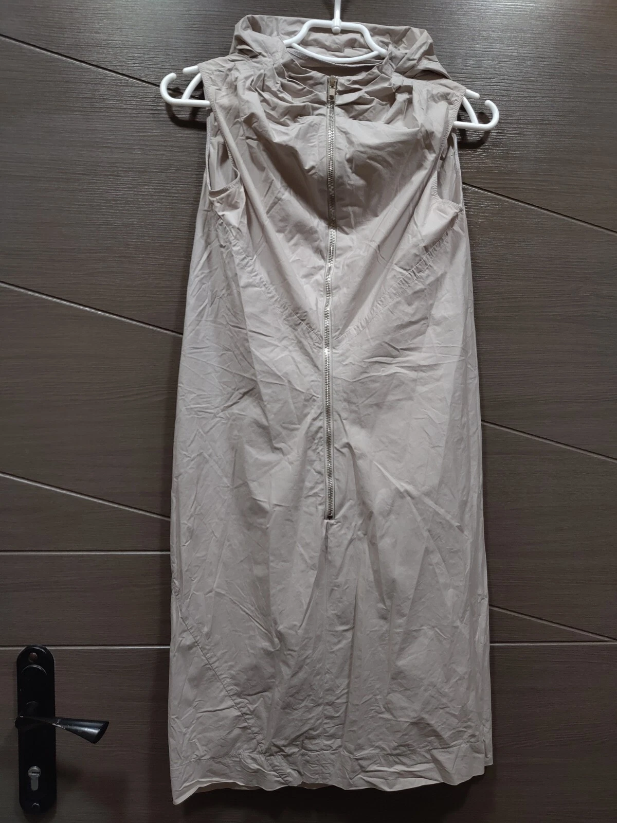 Camicia top camicetta RICK OWENS SS14 VICIOUS BONNIE TUNICA grigio abito cerniera cotone