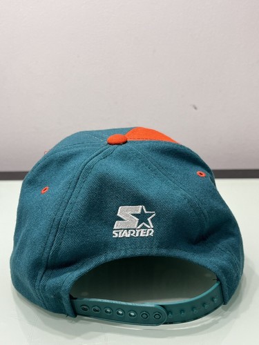 Vintage 90’s Miami Dolphins x Starter Tri Power Wool NFL Big Logo Snapback Hat - Picture 9 of 24