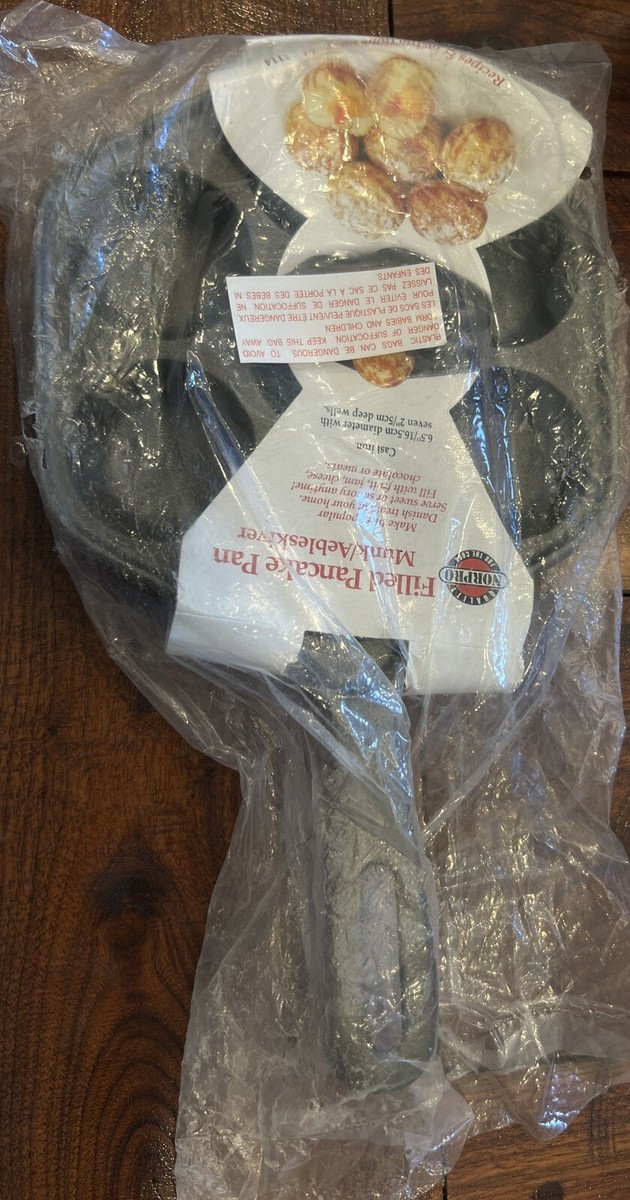 NORPRO CAST IRON Danish Aebleskiver Pan Pancake Donut Ball Puffs