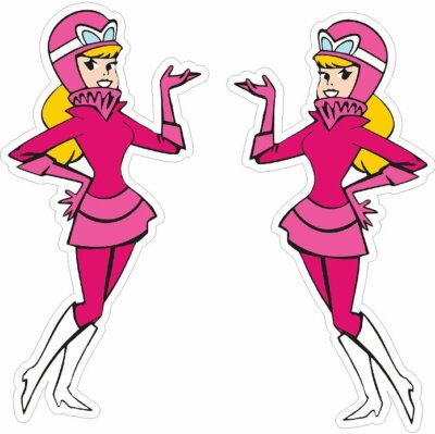 Penelope pitstop STICKERS cartoon wacky races Car Motorbike Decals ...