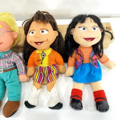 LOT 4 VTG 90s The Puzzle Place Plush Vinyl Doll Kiki Julie Ben