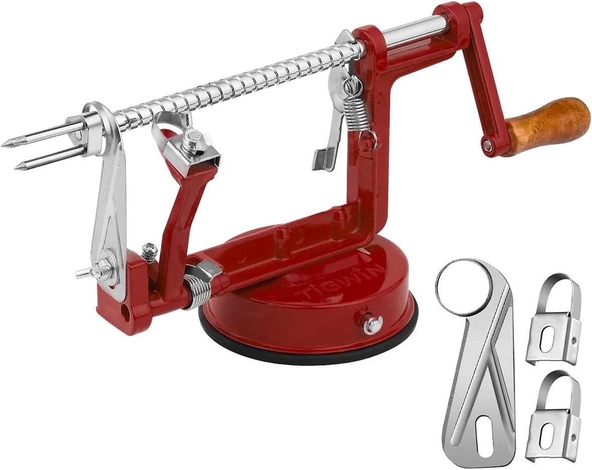 Apple Peeler Corer,Lasting Chrome Cast Magnesium Alloy Apple Peeler Slicer Corer