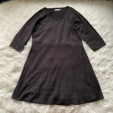 Calvin Klein Black Paneled Sweater Dress