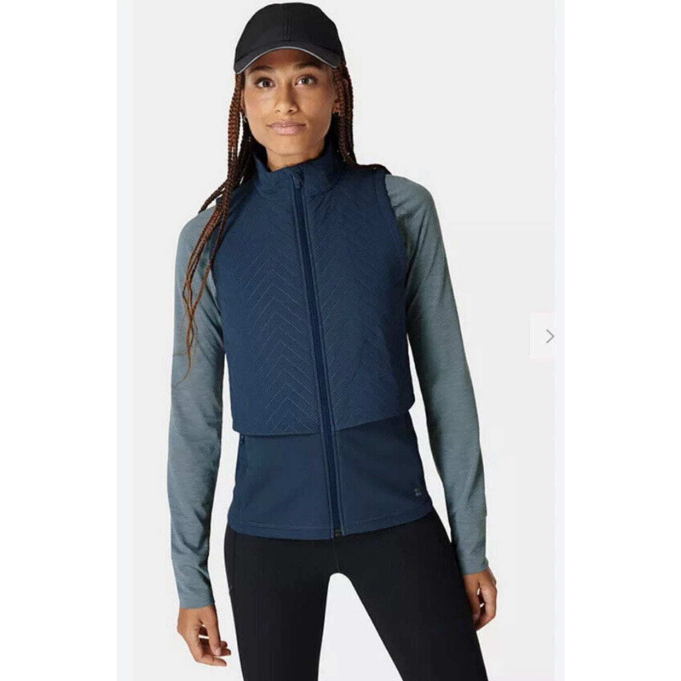 sweaty-betty fast track thermal nordic quilted pockets jacket