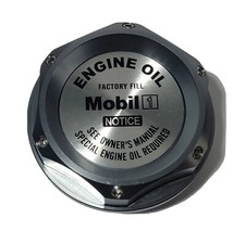 Gunmetal Cnc Engine Oil Filler Cap Billet Mobil 1 For Mazda Mazdaspeed Mx3 Jdm