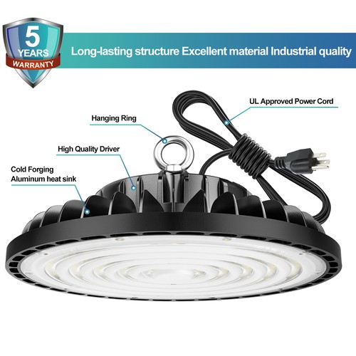 10 Pack 200W UFO Led High Bay Light Commercial Industrial Warehouse Shop Lights - Picture 10 of 13