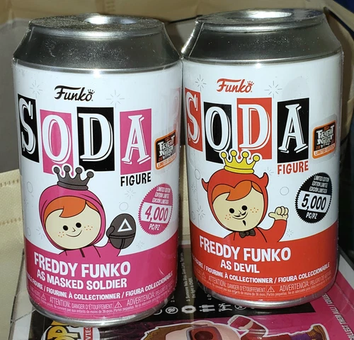 Funko Soda Freddy Funko as Devil Red and Masked Soldier 5k and 4k 2022 (SEALED)