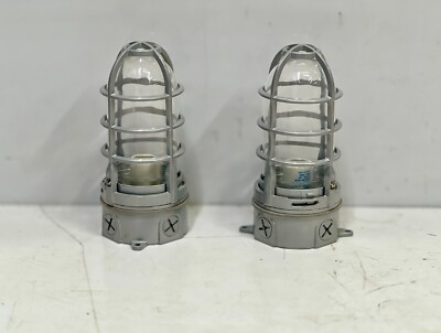 2er Set Original Aluminium Schott Pfostenhalterung Vintage Deckenlampe Leuchten