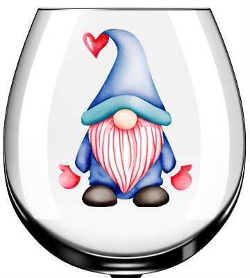 x12 Gonk Gnome Aquarell Glas Vinyl Aufkleber Aufkleber Farbe qw207