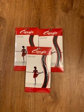 Lot of 3 Pairs Capezio Ultra Soft Footed Tight Child Sizes 2-6/8-12 wht/blk/tan