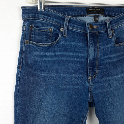 Banana Republic Womens Skinny Jeans Size 8 29 Stretch Blue Mid Rise Ankle Tie - Picture 7 of 17