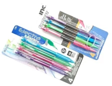 2 PACKS 8 MECHANICAL PENCILS BAZIC® ELECTRA SPARKLY INC® SIDECLICKS HB 0.7 LEAD