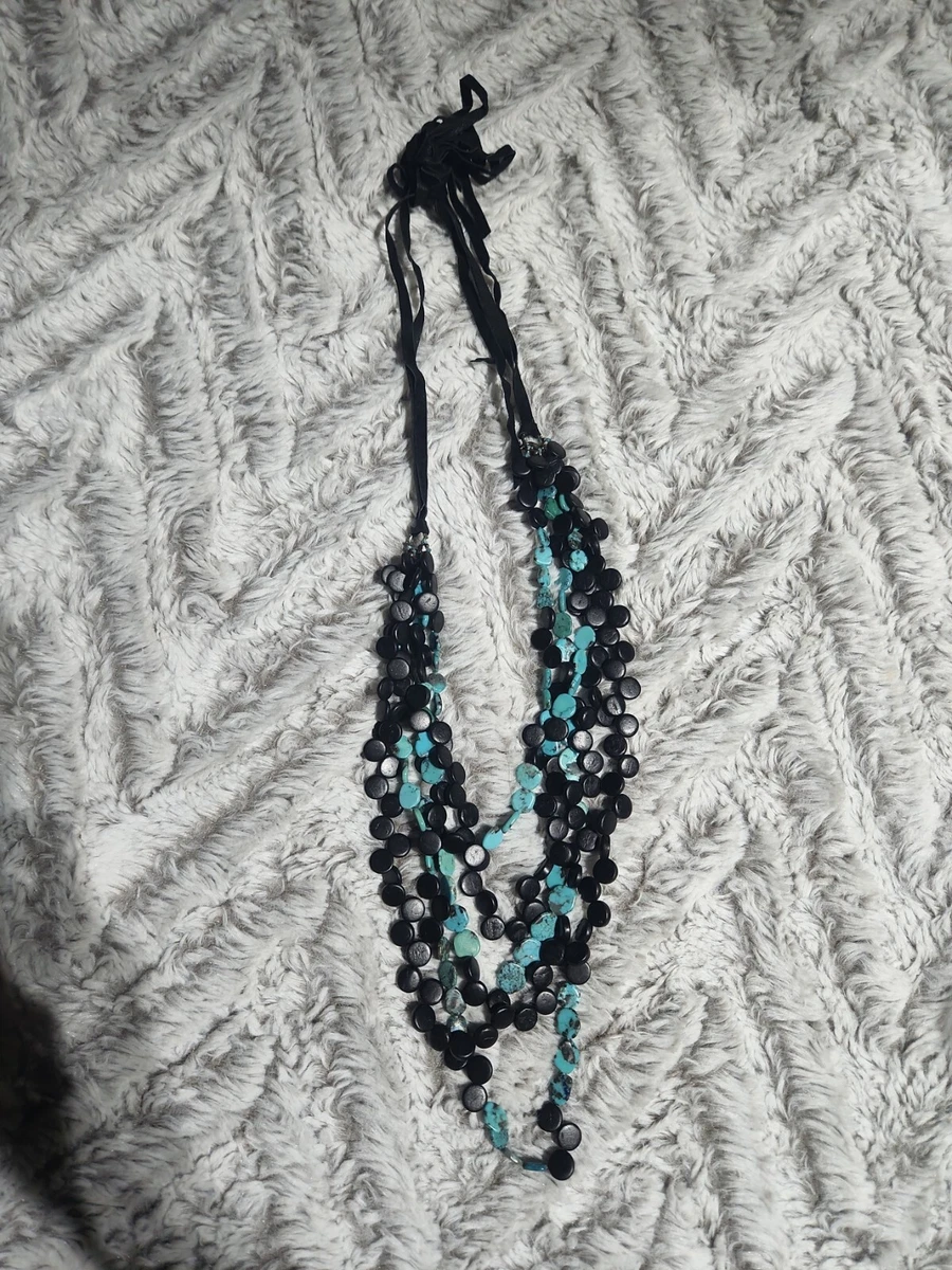 Chan Luu Necklaces Authentic Turquoise Necklace and Beautiful Black Stone