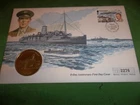 Mercury FDC & Coin  1994 50th Anniversary D-Day  & Isle of man crown