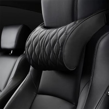 HOT Cuscino per Il Collo Dell'Auto Supporto per La Vita Lombare in Pelle PU per 