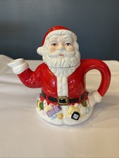 Vintage Heritage Mint Christmas Santa Claus Teapot Decoration Made In Taiwan