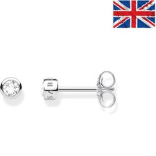Thomas Sabo Women's White Zirconia Stud Earrings in 925 Silver - Perfect Gift