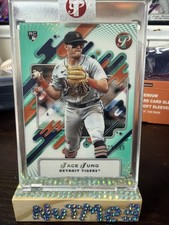2025 Topps Pristine Jace Jung Aqua Refractor #/199 Encased #80 Detroit Tigers