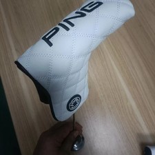 PING ANSER BLADE PUTTER HEADCOVER HEAD COVER - WHITE TEXTURED - BRAND