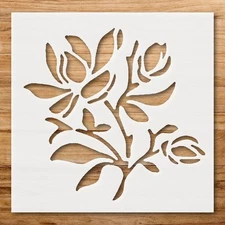 Magnolia Floral Wall Art Stencil for Nature - Inspired Home Decor - StencilAir