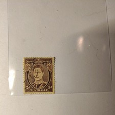 King George VI 3d Black very rare Australia Postage Stamp FREE SHIPPING