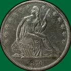 1876 Seated Liberty Half Dollar Extremely Fine XF Coin, Old Cleaning #36666