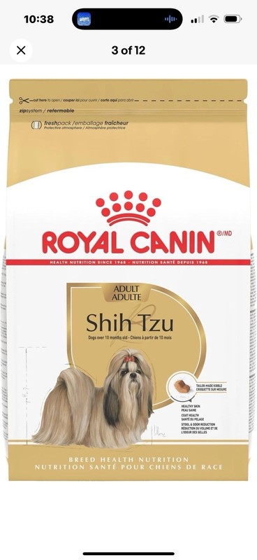 Chicken Flavor Shih Tzu Adult Dog Food - 10 lb for Purebred Nutrition