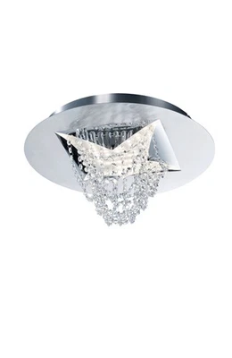 Deutsche LED Deckenleuchte Kristall Nickel matt Ø51cm Dimmbar 3900lm - Bild 1 von 2