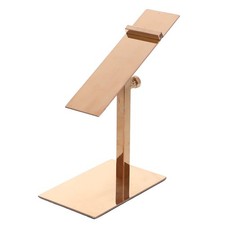 Rose Gold Stainless Steel Shoe Display Stand Adjustable Height Shoe Rack