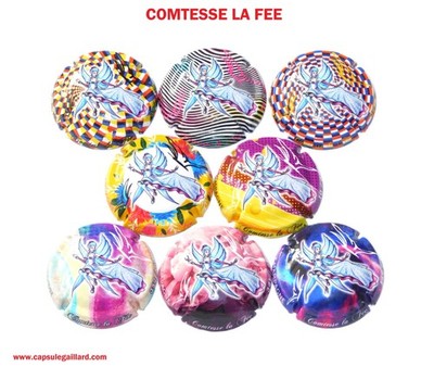 LOT OF 8 CHAMPAGNE CAPSULES COMTESSE LA FEE