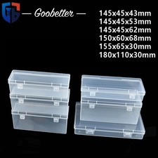 Transparent PP Plastic Storage Box Clear Square Jewelry Craft Display Case