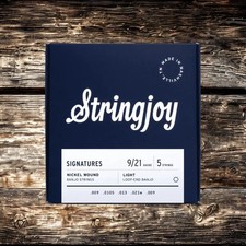Stringjoy 9-21 Light Gauge Banjo Strings - 5 String Nickel Wound Signatures