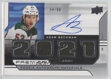 2021-22 Upper Deck Premier Rookie Jersey 94/99 Adam Beckman #PRA-AB Auto 16aj