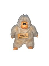 Vtg Russ Gorilla Plush Thumb Sucking Beware Gonga Loves You Monkey Plush