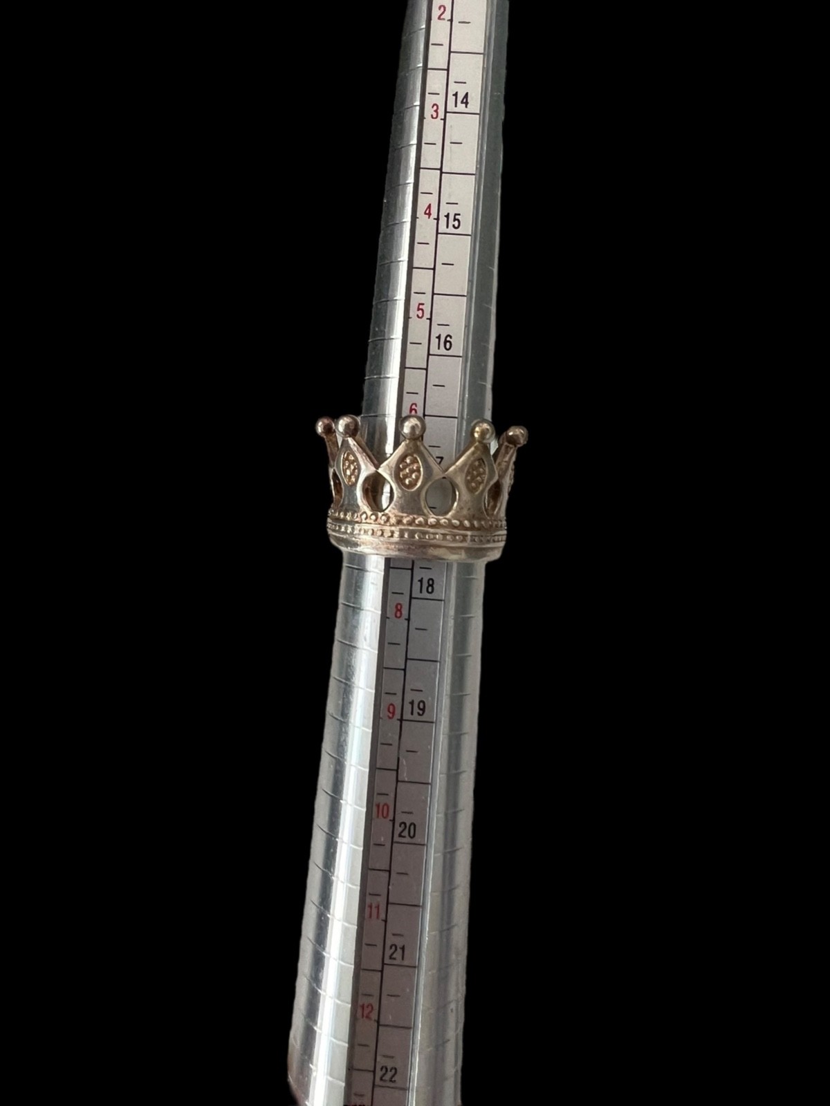 925 Sterling Silver Solid CROWN RING Size 7 US - image 3