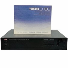 Yamaha C-60 Natural Sound Stereo Control Preamp Preamplifier w/ Original Manual