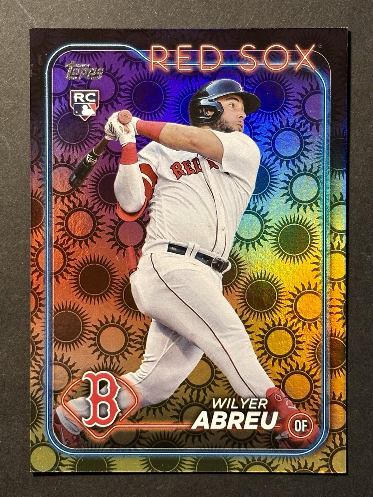 2024 Topps Series 2 - Wilyer Abreu #672 Holiday (RC) Sun /10 SSP Red Sox Rookie